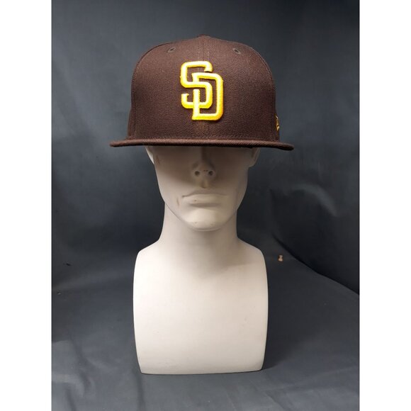 59Fifty New Era Other - New Era 59-Fifty Men's Fitted San Diego Padres  Hat Brown Yellow Size 7 3/8 NEW!